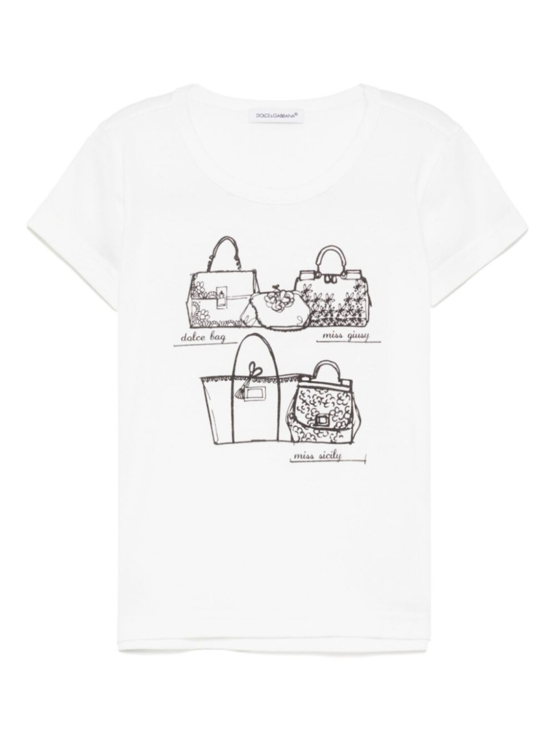 

Футболка с графичным принтом Dolce & Gabbana Kids, белый