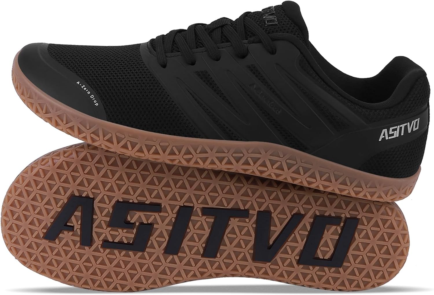 

Мужские кроссовки ASITVO Wide с босоногой подошвой нулевого перепада, минималистичные, с широкой носочной частью, TPU носок, верх без швов, черный