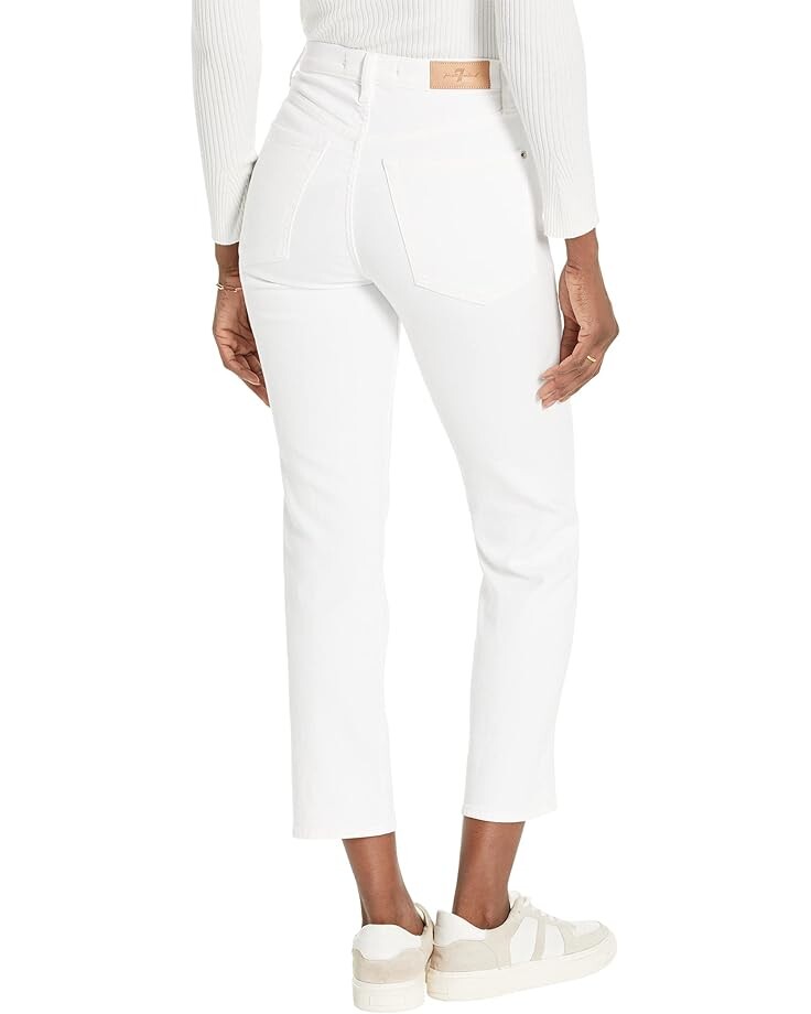 

Джинсы 7 For All Mankind High-Waist Cropped Straight in Luxe Vintage Soleil, цвет Luxe Vintage Soleil