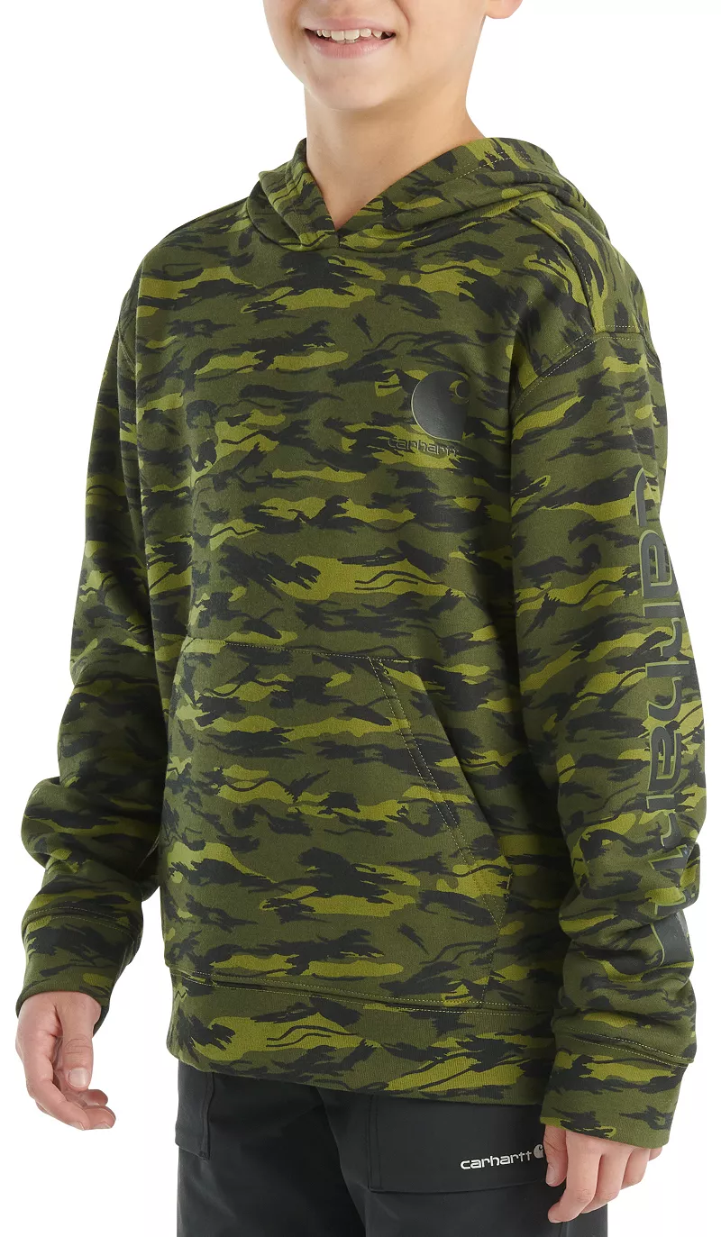 

Толстовка с рисунком Carhartt для мальчиков, хаки