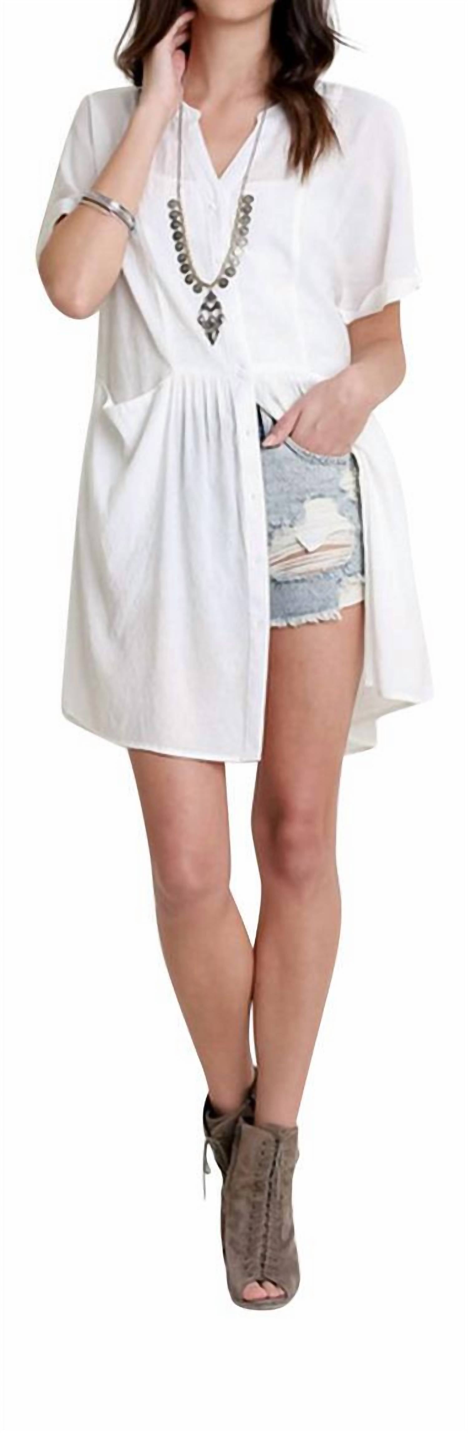 

Туника на пуговицах в цвете слоновая кость Umgee