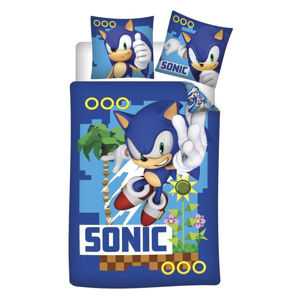 

SEGA Sonic the Hedgehog - комплект постельного белья 200 х 140 см 63 х 63 см Aymax