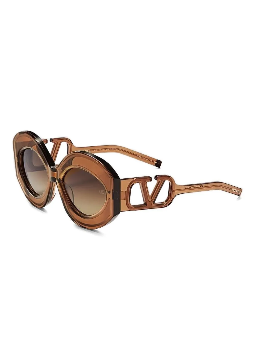 

Солнцезащитные очки с логотипом «кошачий глаз» VALENTINO GARAVANI EYEWEAR, коричневый
