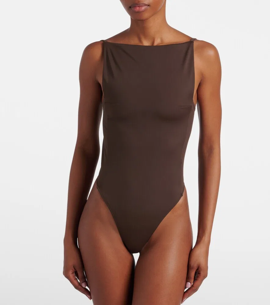 Купальник на подошве Jacquemus, коричневый — фото 2