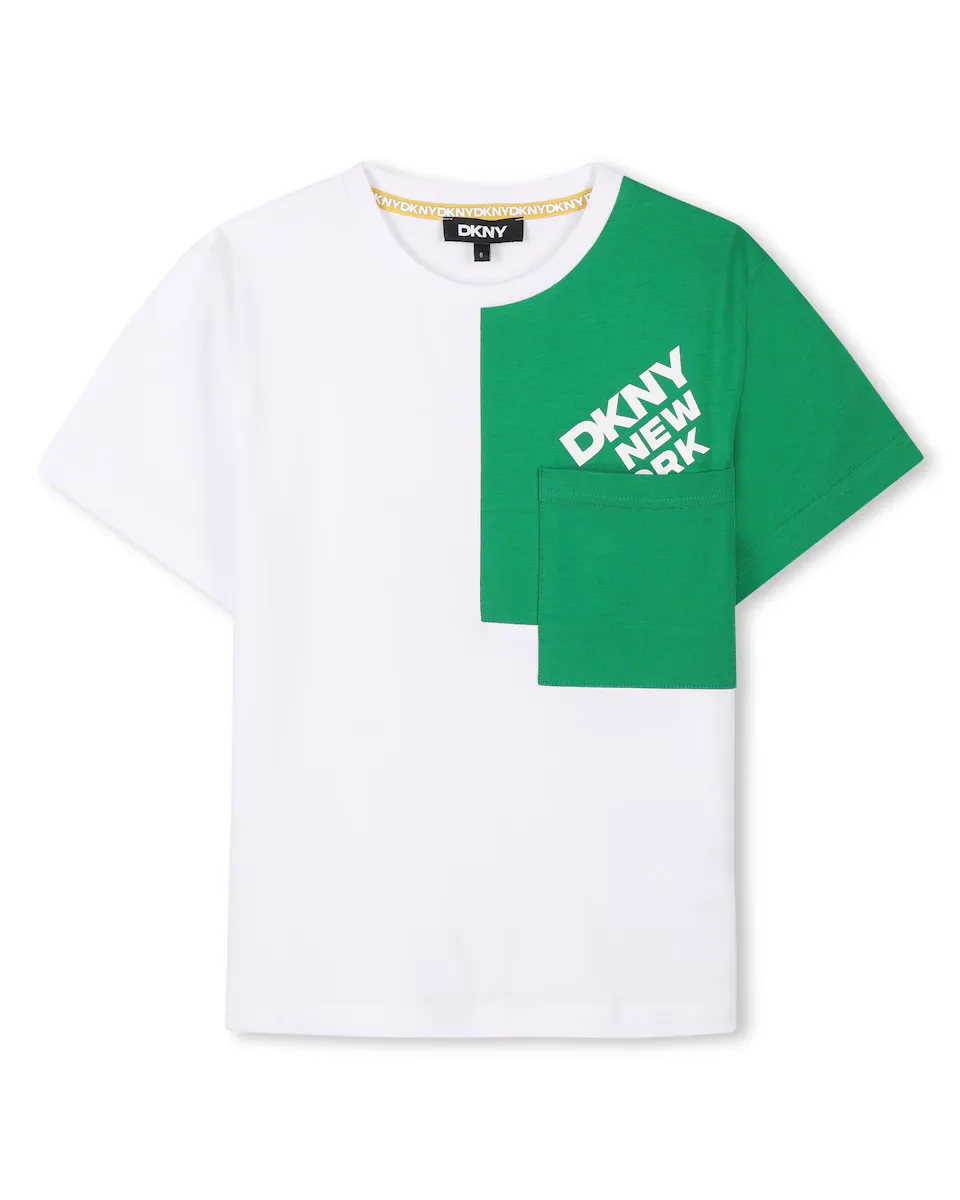 

Футболка из хлопка с короткими рукавами DKNY, зеленый