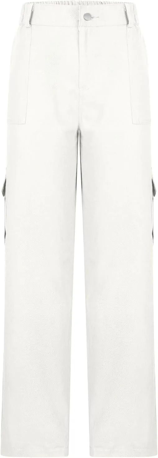 Высокие карго-штаны для женщин Casual Wide Leg с 6 карманами — фото 2