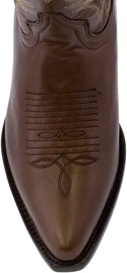 

Мужские коричневые ковбойские сапоги Texas Legacy, западный стиль, гладкая кожа, зауженный носок, коричневый