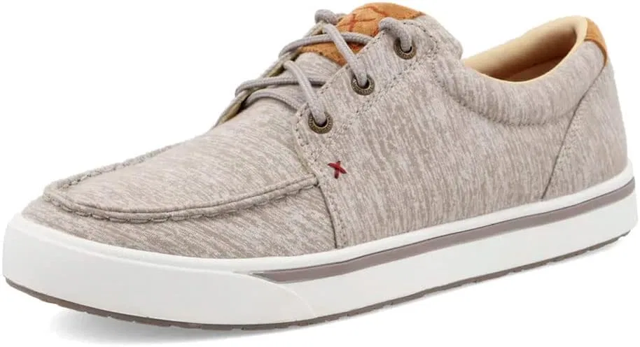 Мужские мокасины-чукка Twisted X Zero-X Chukka Driving Moc - кожаные мокасины ручной работы из натуральной кожи, Taupe