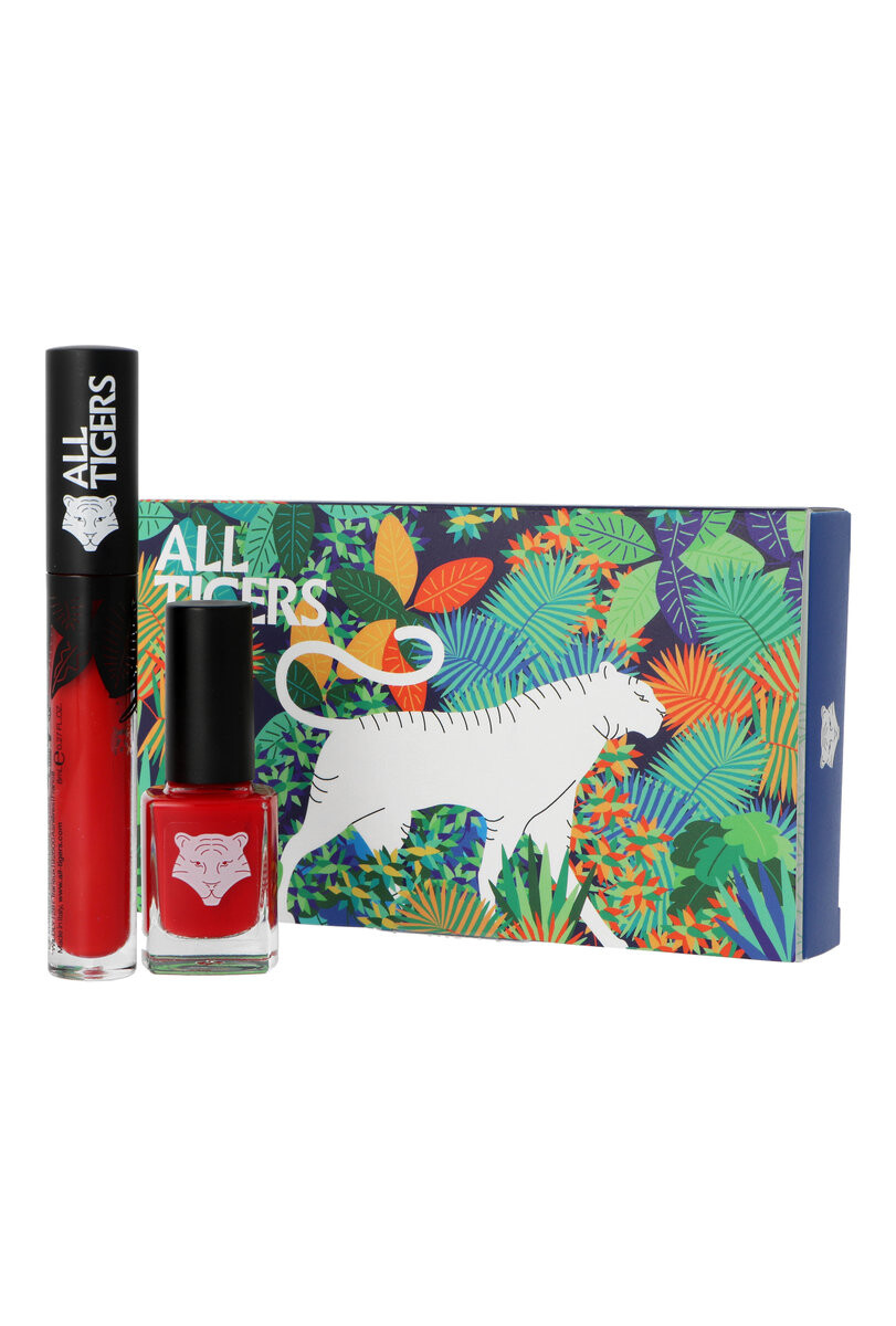 

All Tigers Natural & Vegan Wild Stars Lips & Nail, Косметический набор, 2 шт