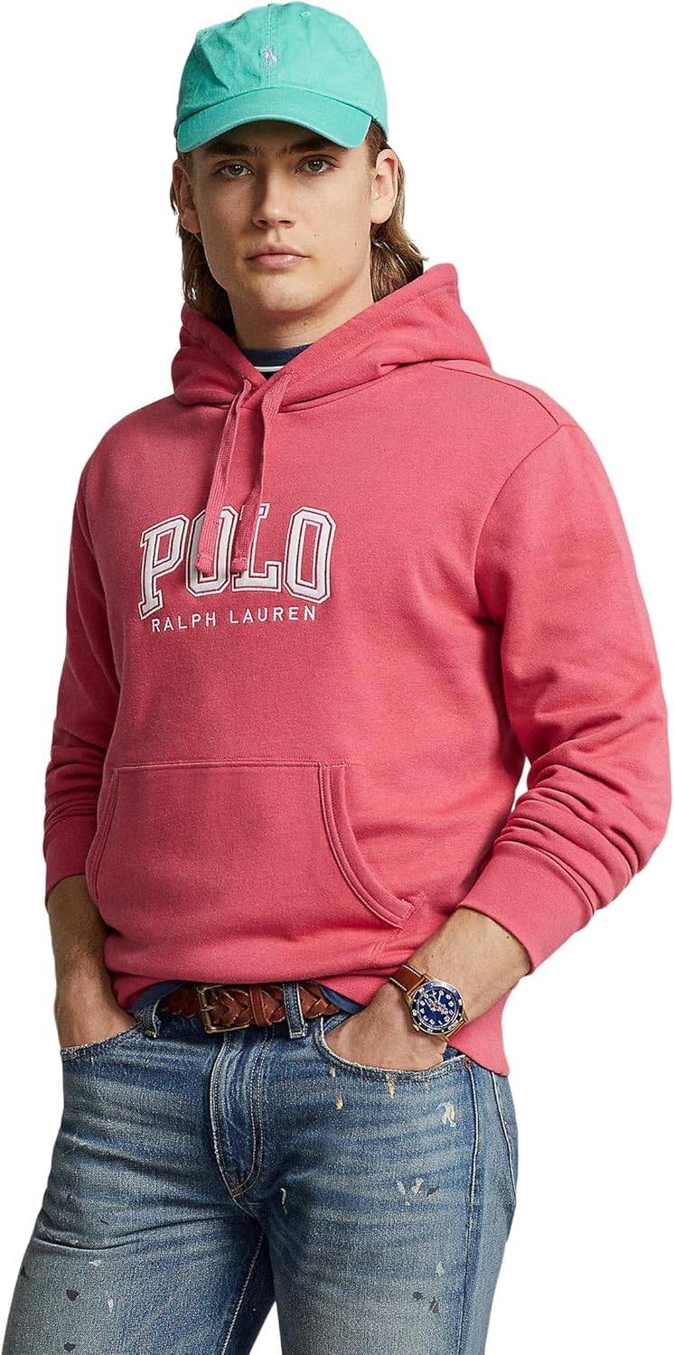 

POLO RALPH LAUREN Мужская худи с логотипом из флиса, Nantkt Red, Красный, POLO RALPH LAUREN Мужская худи с логотипом из флиса, Nantkt Red