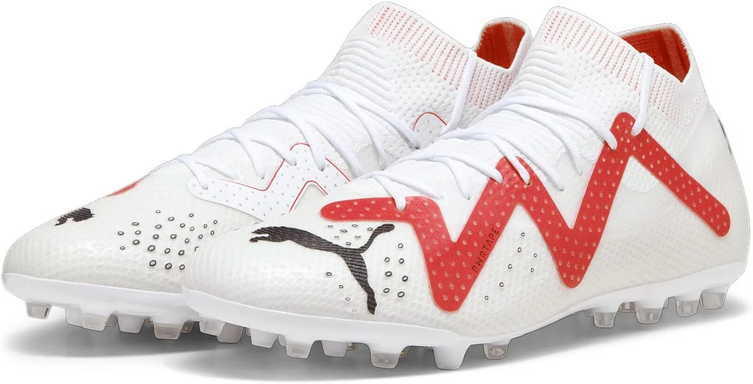 Футбольные бутсы PUMA Unisex Future Pro Mg, Puma White Puma Black Fire Orchid