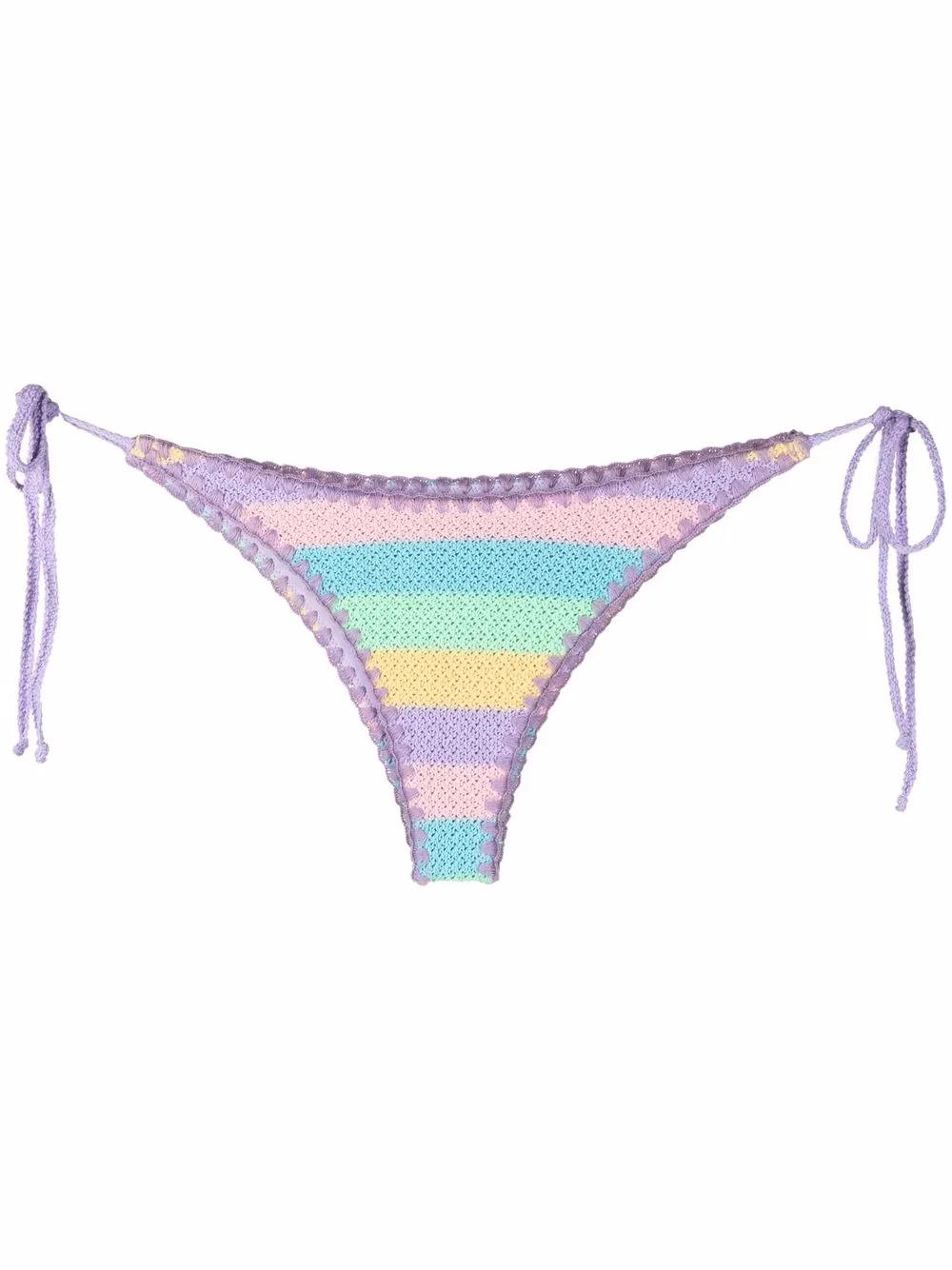 

Полосатые плавки бикини Marielle в технике кроше MC2 SAINT BARTH, синий