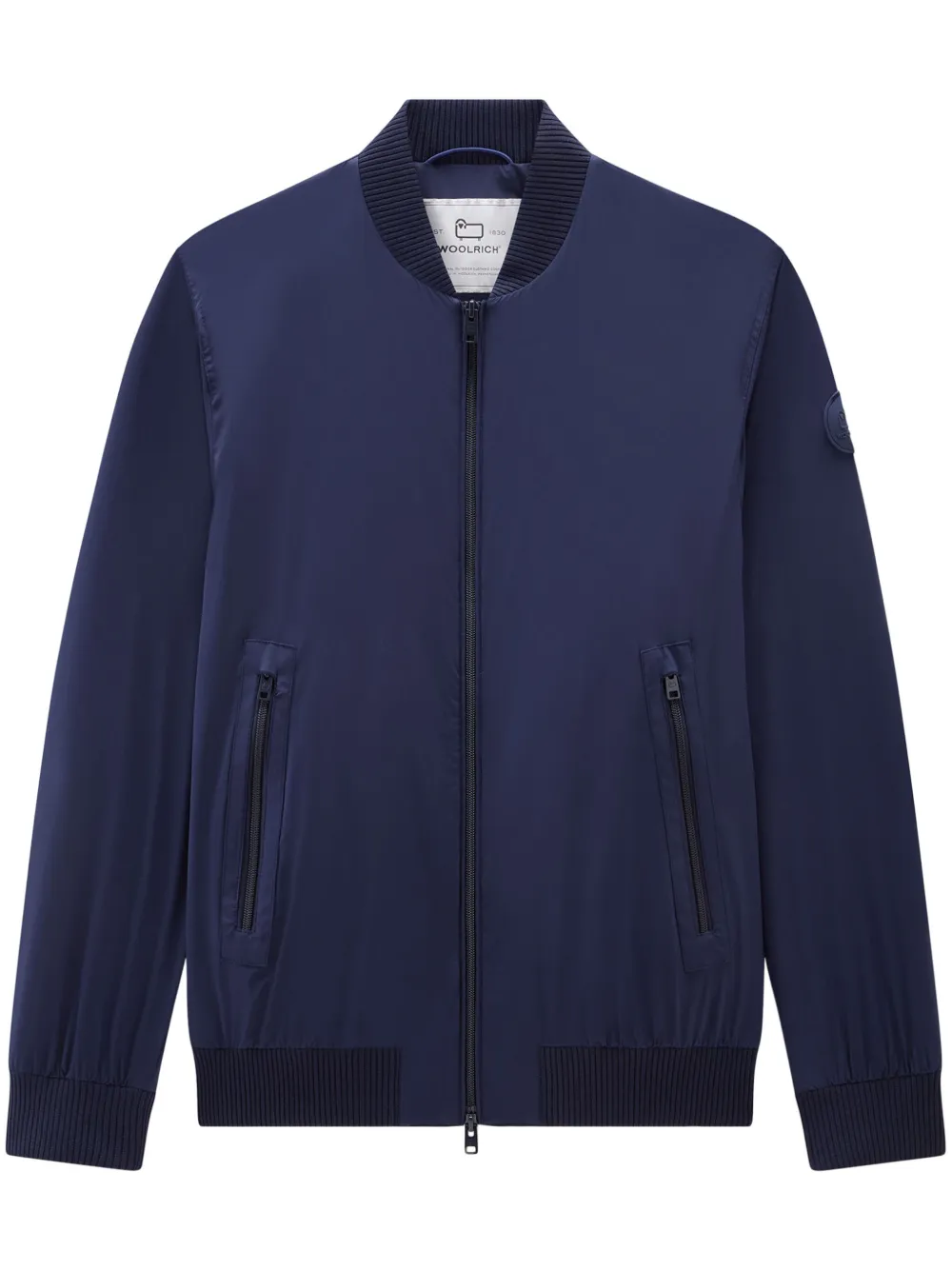 

Бомбер с логотипом WOOLRICH, синий