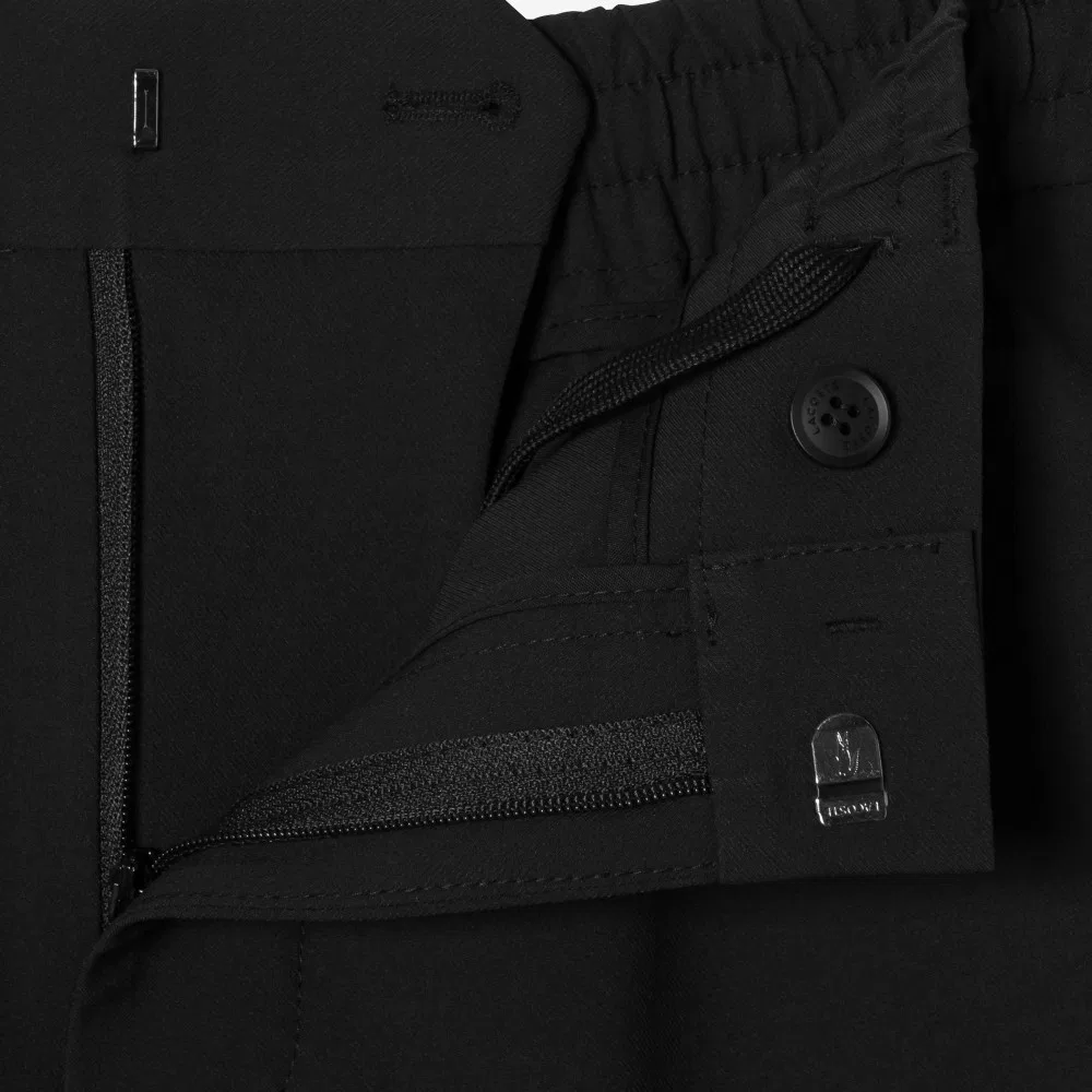 Мужские лёгкие брюки чёрного цвета от Lacoste — фото 3