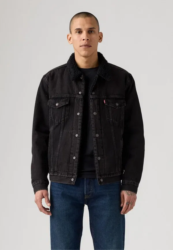 Куртка джинсовая Trucker Levi's, built to last sherpa trk, цвет шерпа — фото 2