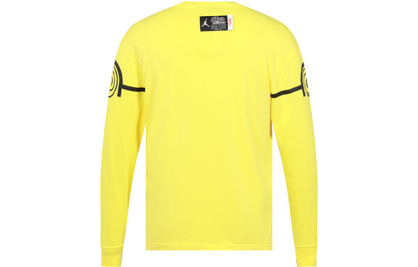Футболка Air Jordan Zion 1 x Naruto Crossover Naruto Uzumaki Round Neck Long Sleeves Yellow, желтый — фото 2