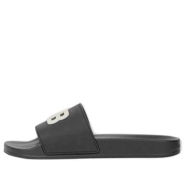 Тапочки pool slides 'black glow' Balenciaga, черный