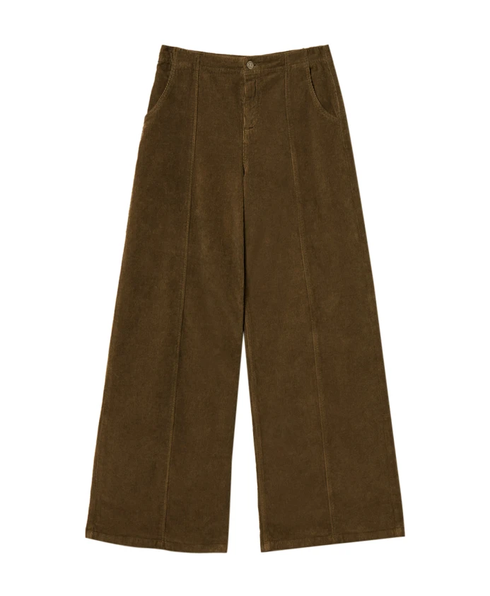 

Широкие вельветовые брюки Twinset, коричневый