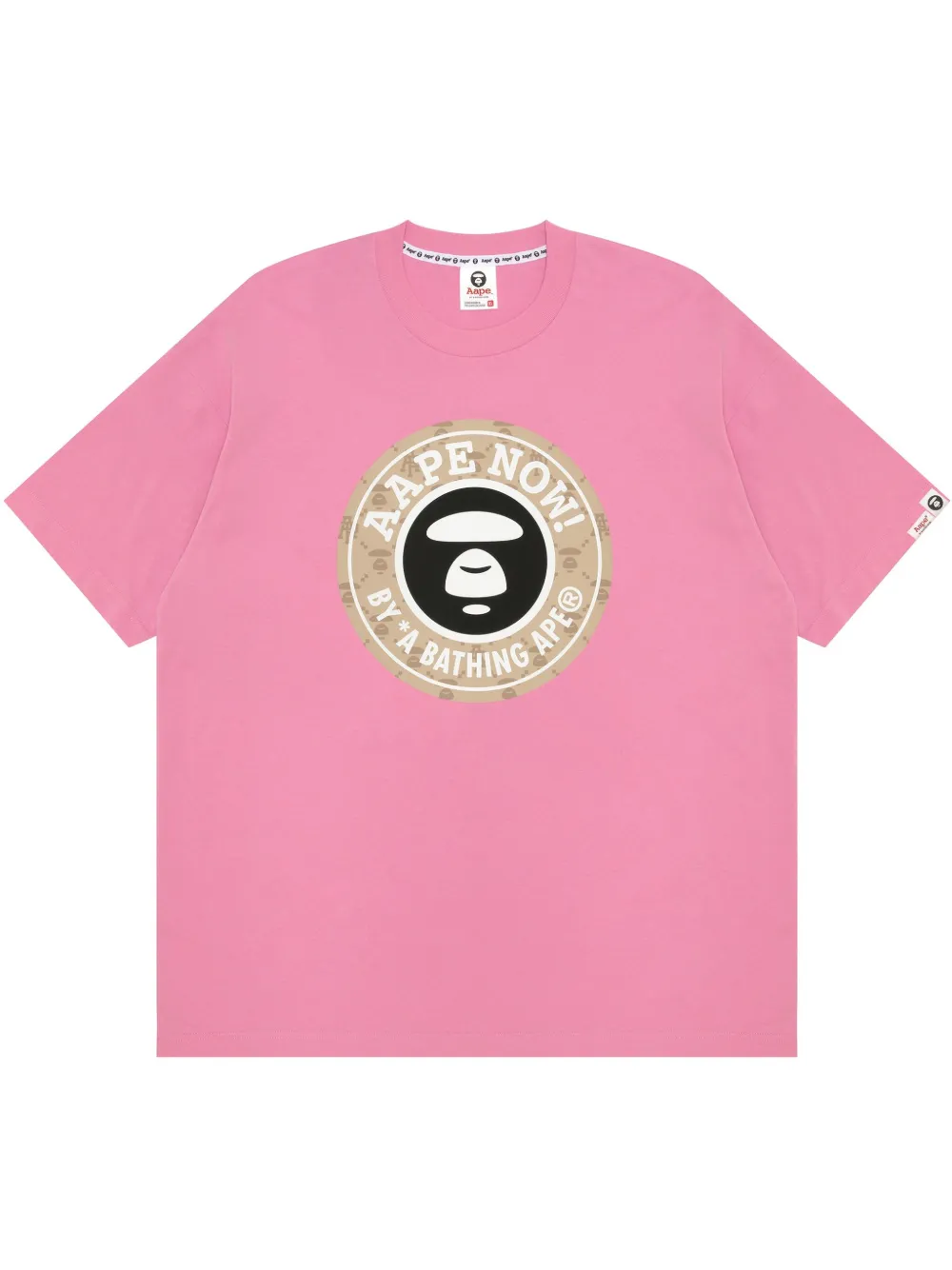 

Футболка с логотипом AAPE BY *A BATHING APE, розовый