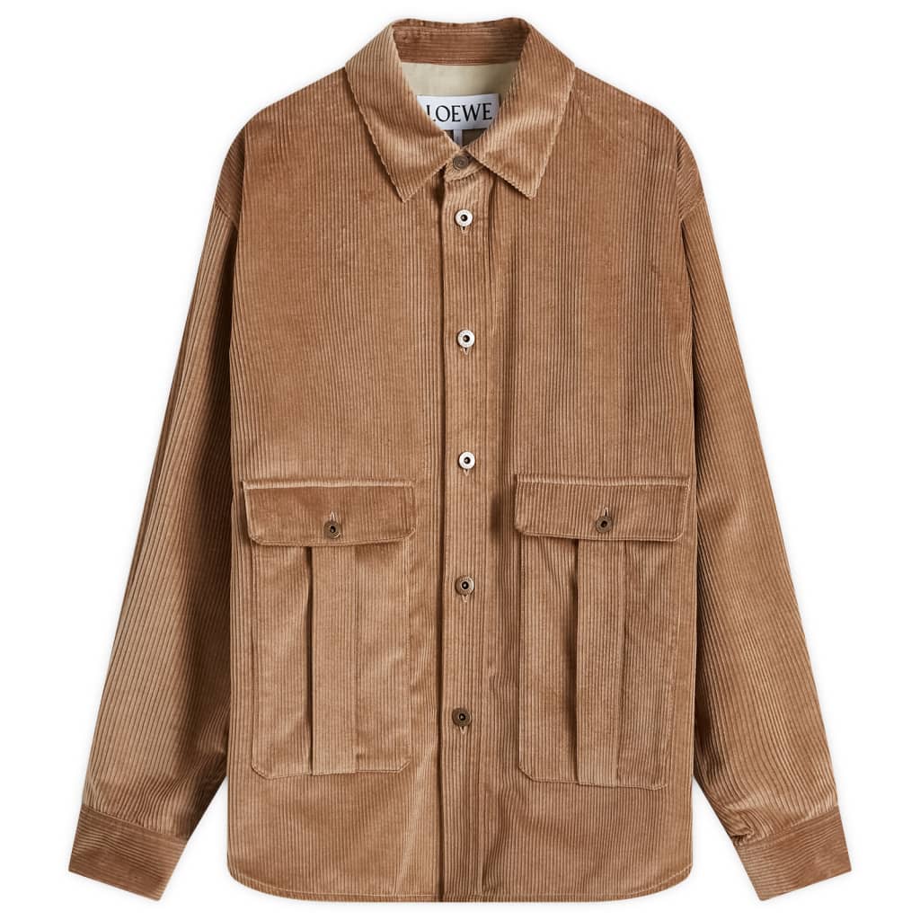 

Велюровая рубашка-овершот Loewe, цвет light caramel