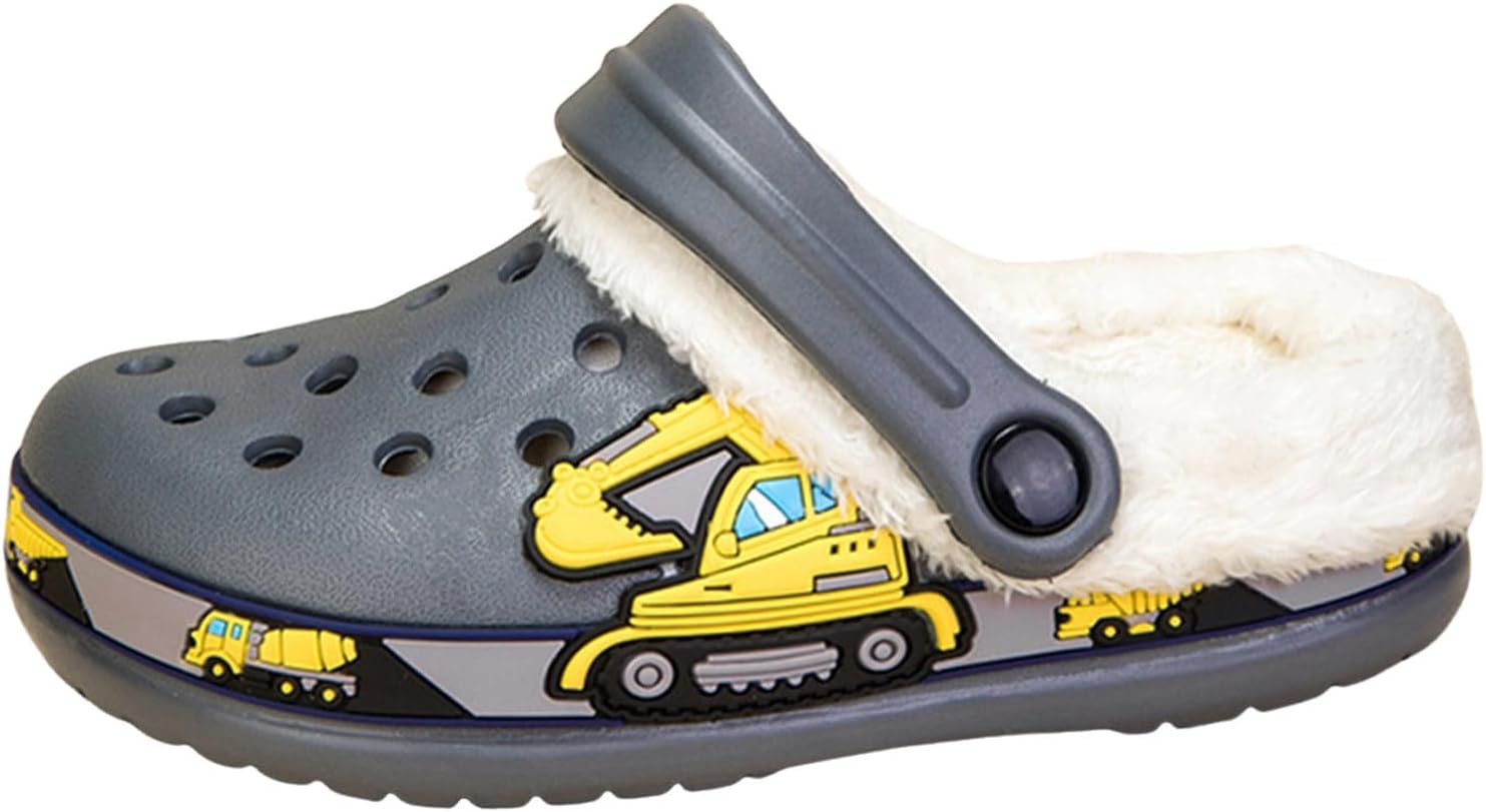 

Детские тапочки IWIHMIV для девочек и мальчиков, удобные, с нескользящей подошвой, для дома, с мягкой внутренней отделкой, плюшевые, для улицы и дома, серый