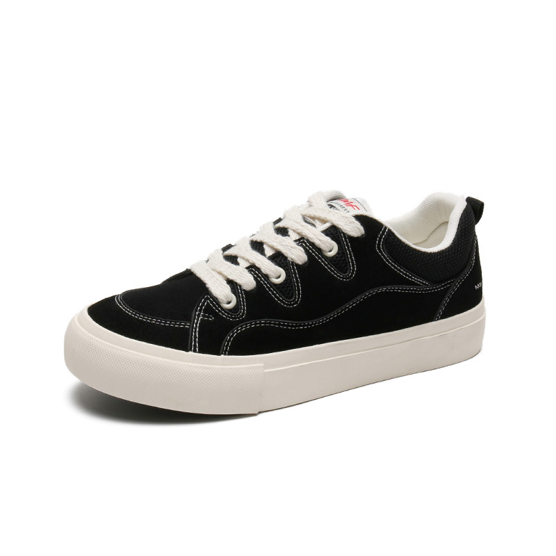 

MIIOW Абразивостойкие легкие дышащие низкие скейтерские кроссовки для мужчин с эффектом увеличения роста - черные, цвет Black