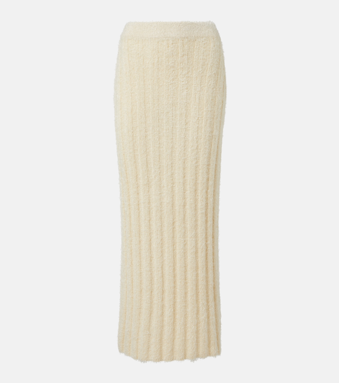 

Юбка макси из шелка и кашемира Claire Khaite, кремовый