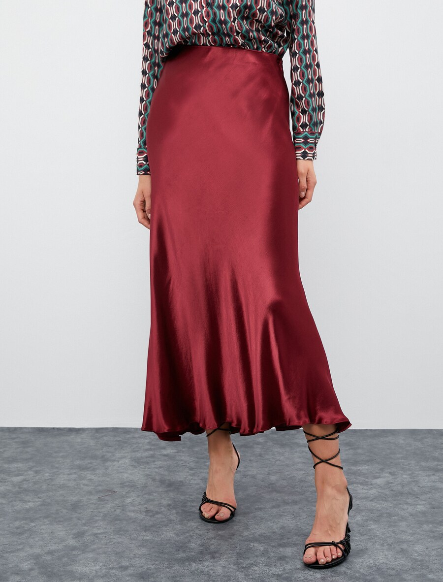 

Юбка макси Koton Skirt, бордо