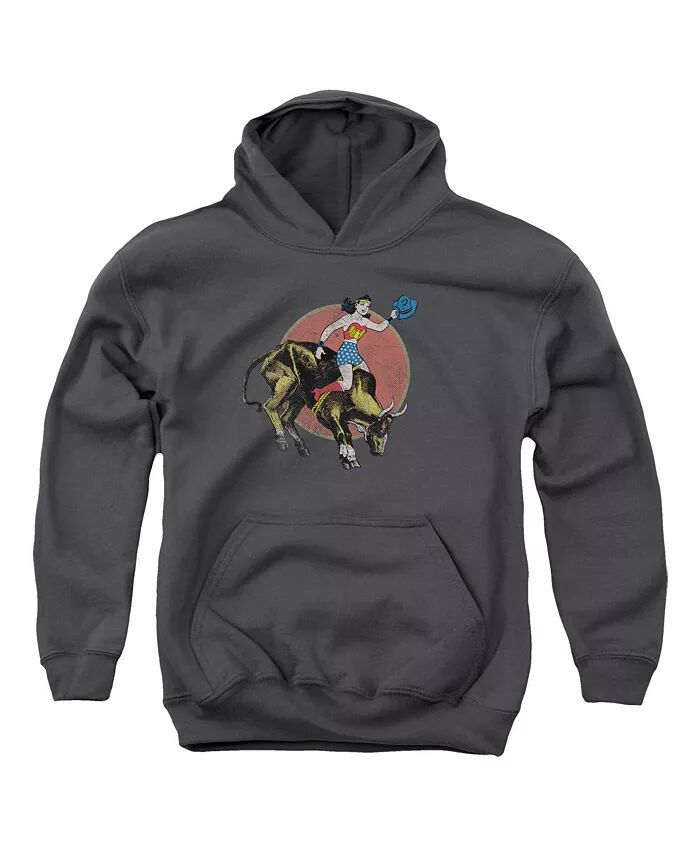 

Толстовка с капюшоном Boys of America Youth Bull Rider Justice League, серый