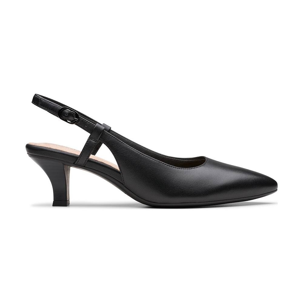 Женские кожаные туфли Clarks Kepley Lane с открытой пяткой, черный — фото 2