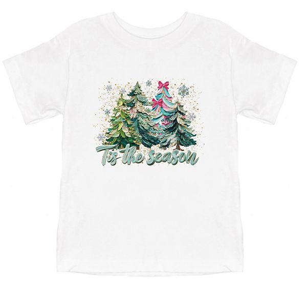 

Футболка с принтом "Tis the season painted trees" для малышей The Juniper Shop, White