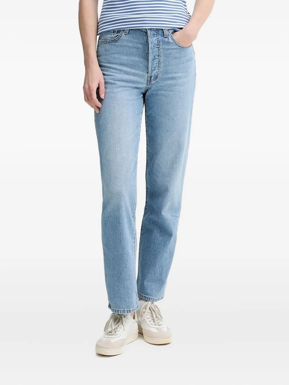 

Прямые джинсы с завышенной талией Levi's, синий