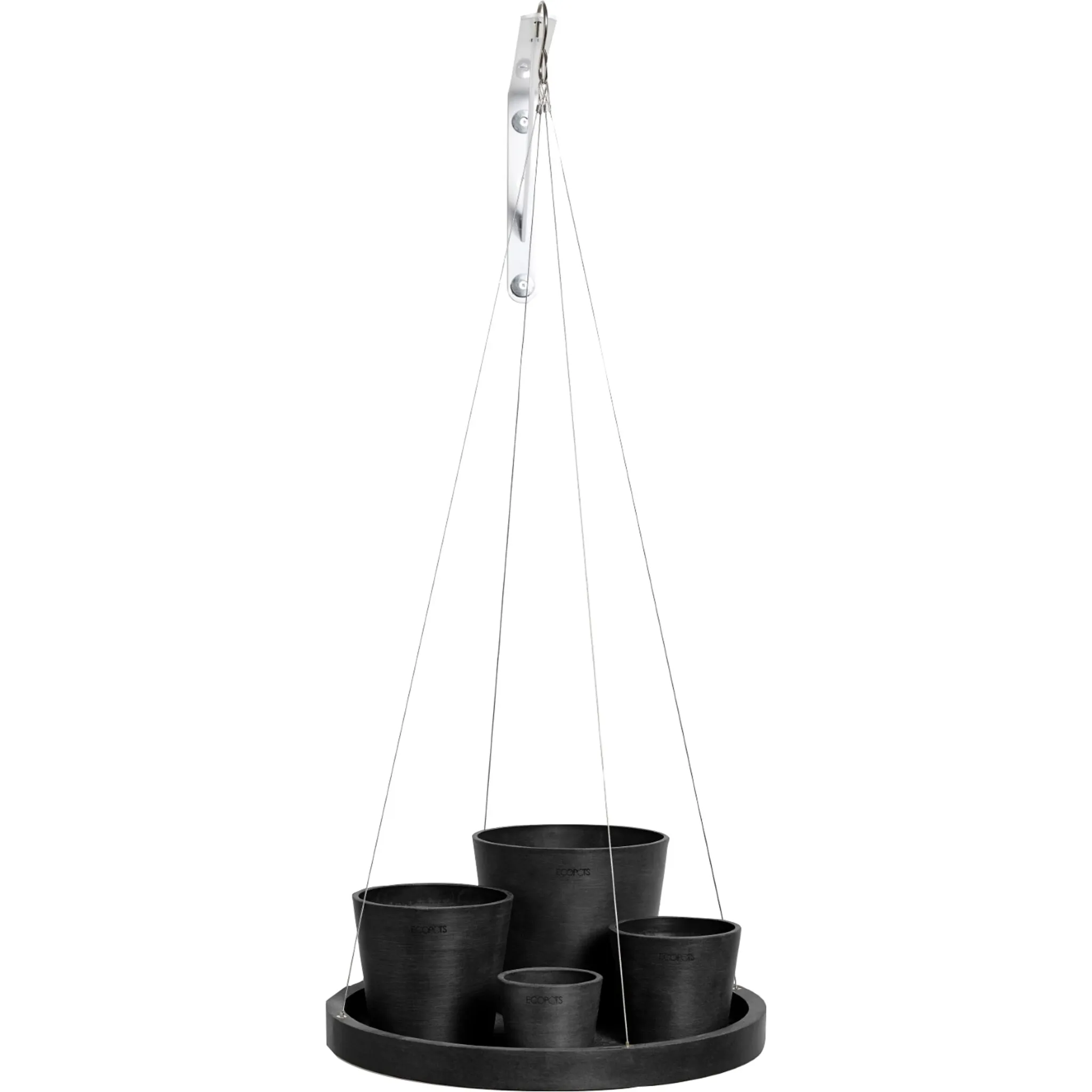 

ECOPOTS Подставка для цветочного горшка «HANGING SAUCER Dark Grey», ШxГxВ: 36x36x3 см, темно-серый