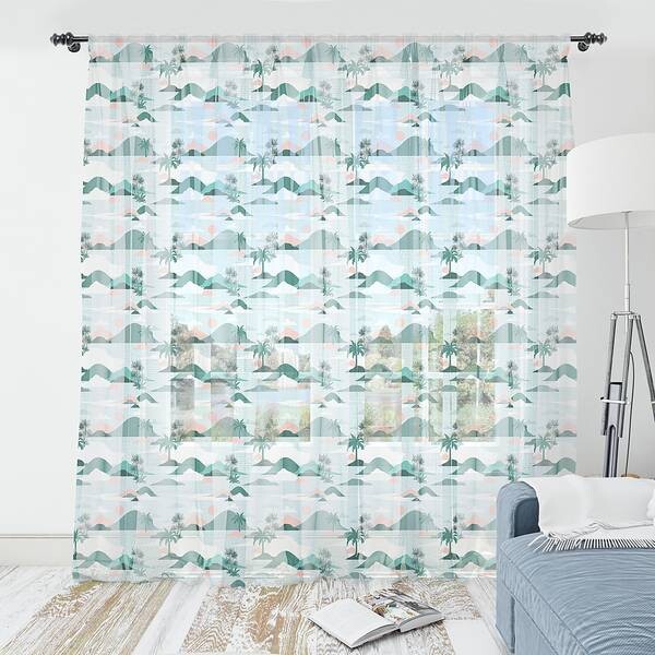 

Штора Abakuhaus Hawaii Typ A 2 шт, 274x180x0,5 см цвет teal blush