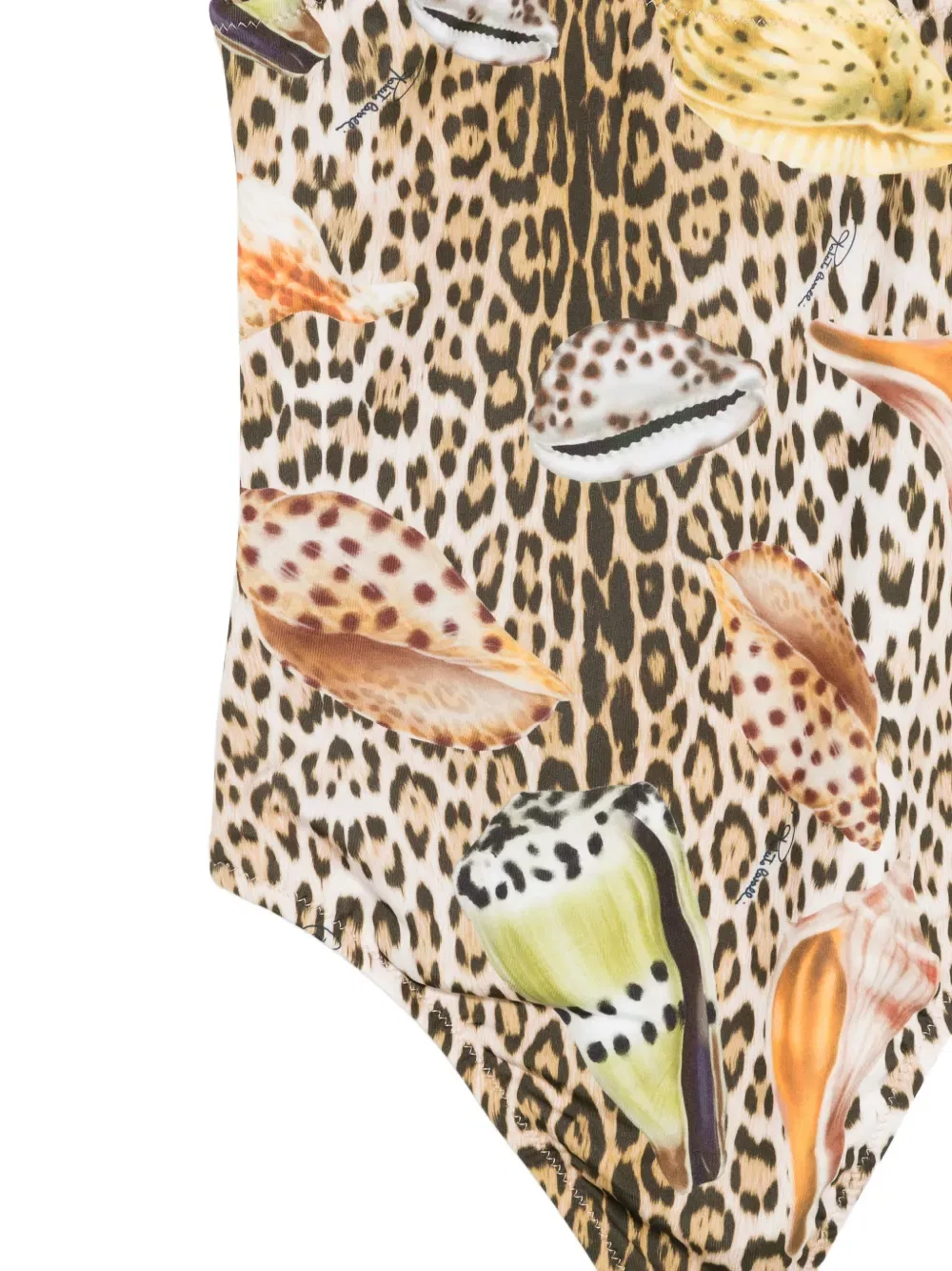 Купальник с леопардовым принтом Roberto Cavalli Junior, нейтральный — фото 2