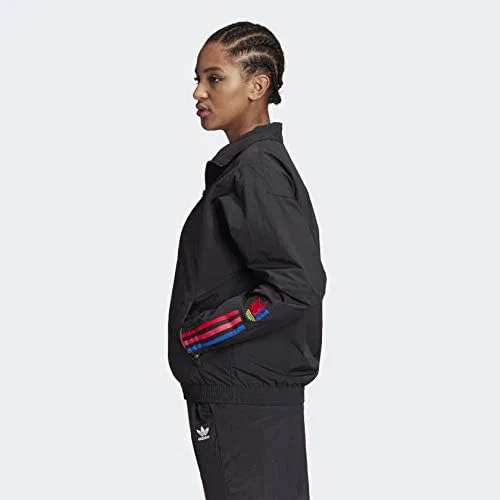 Женская ветровка adidas Adicolor 3D Trefoil, Black/Multicolor — фото 4