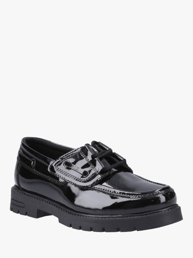 Детские школьные туфли Lucy Senior из лаковой кожи Hush Puppies, Black — фото 2