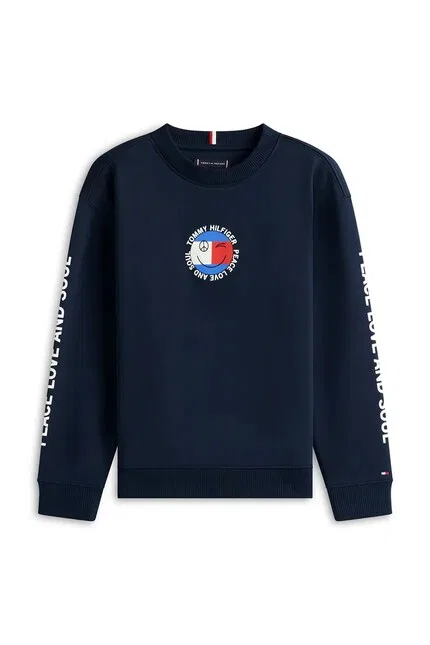 Кофта детская с флагом Tommy Hilfiger, синий — фото 2