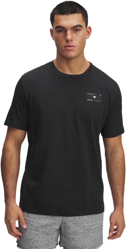 

Мужская футболка с коротким рукавом Project Rock от Under Armour, (002) Black/Stone, Черный, Мужская футболка с коротким рукавом Project Rock от Under Armour, (002) Black/Stone