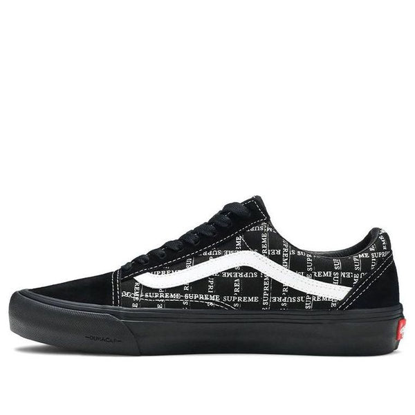 

Кроссовки supreme x old skool pro 'logo pattern - black' Vans, черный