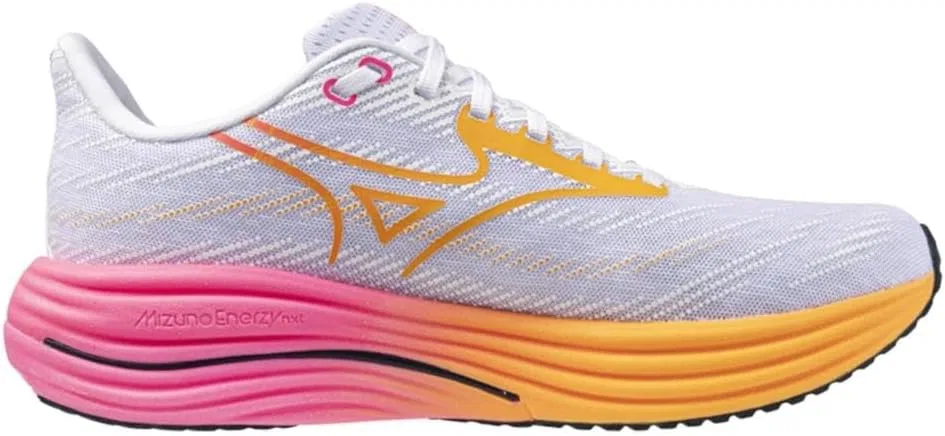 Кроссовки Mizuno Wave Rider 29, унисекс для взрослых, White Tang Orange Pink Tetra — фото 2