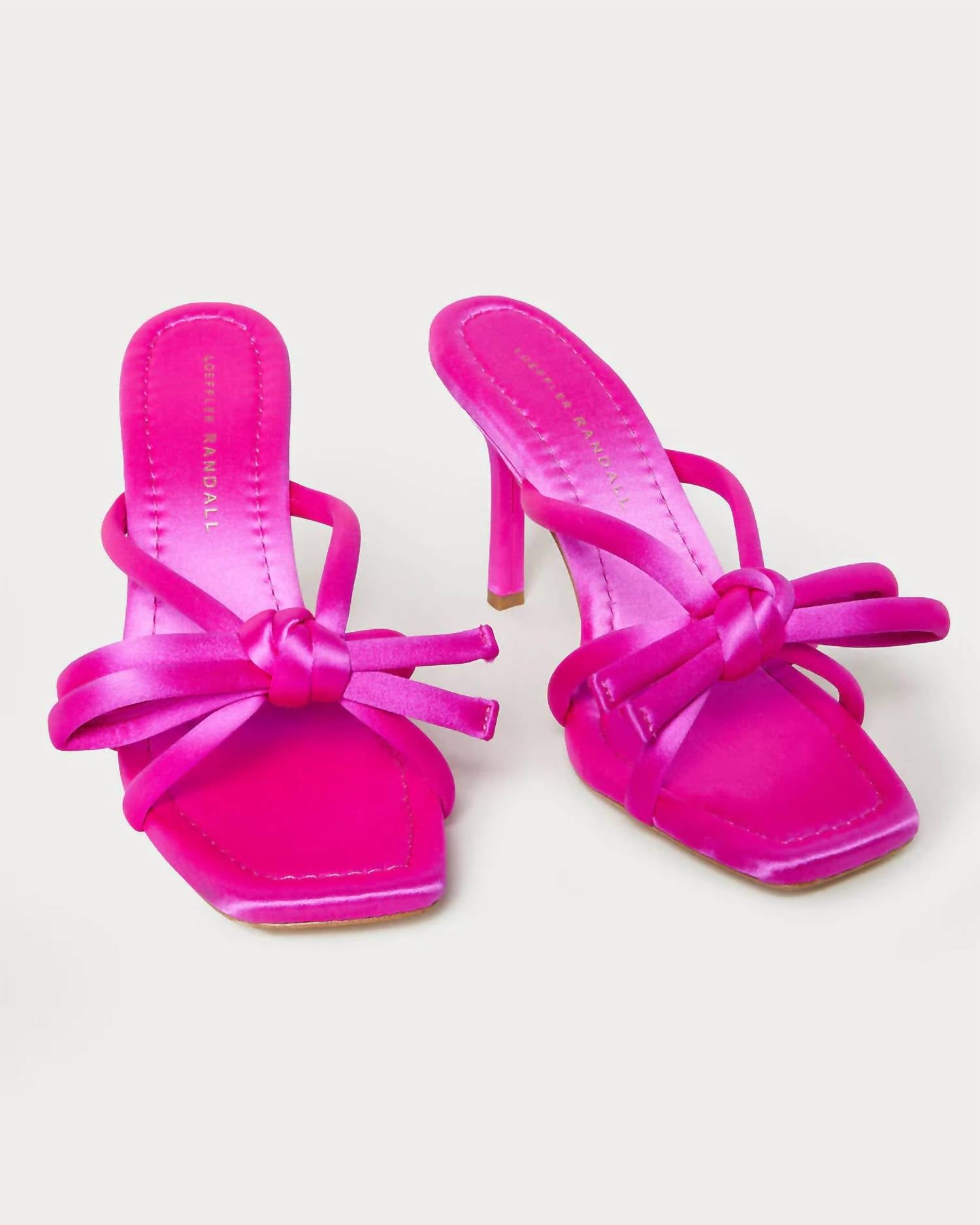 Женские босоножки Margi Bow на каблуке цвета фуксии Loeffler Randall, фуксия