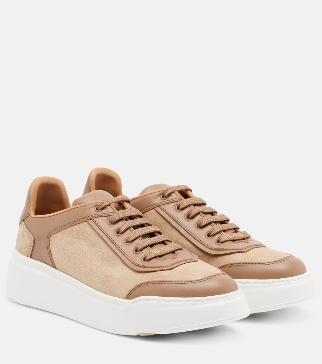 Кроссовки с отделкой из матовой замши Max Mara, Cammello