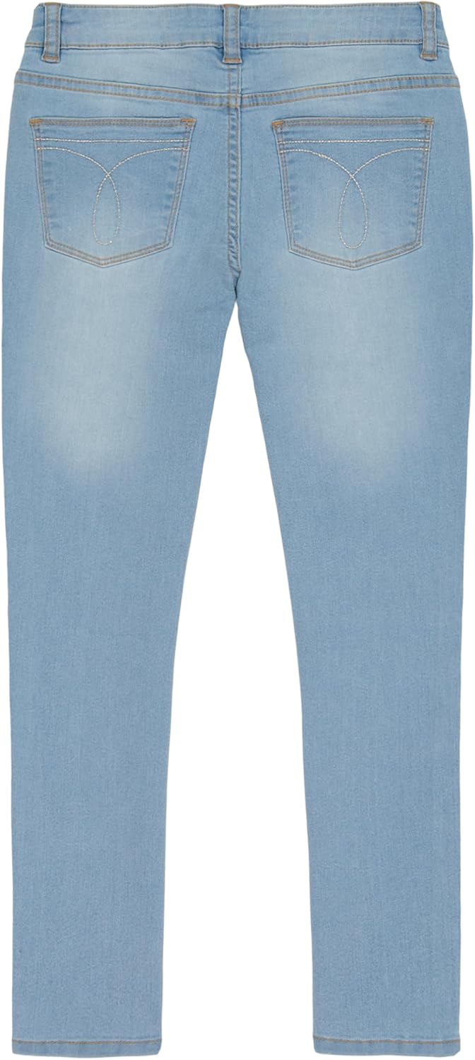 Джинсы Calvin Klein Girls Skinny Fit из эластичного денима с пятью карманами, Ultimate Pacific — фото 2