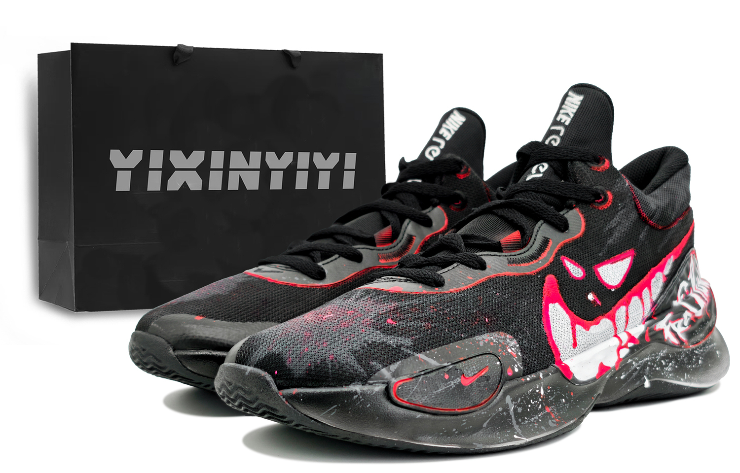 

Nike Renew Elevate 3 амортизирующие низкие баскетбольные кроссовки Unisex Black Red