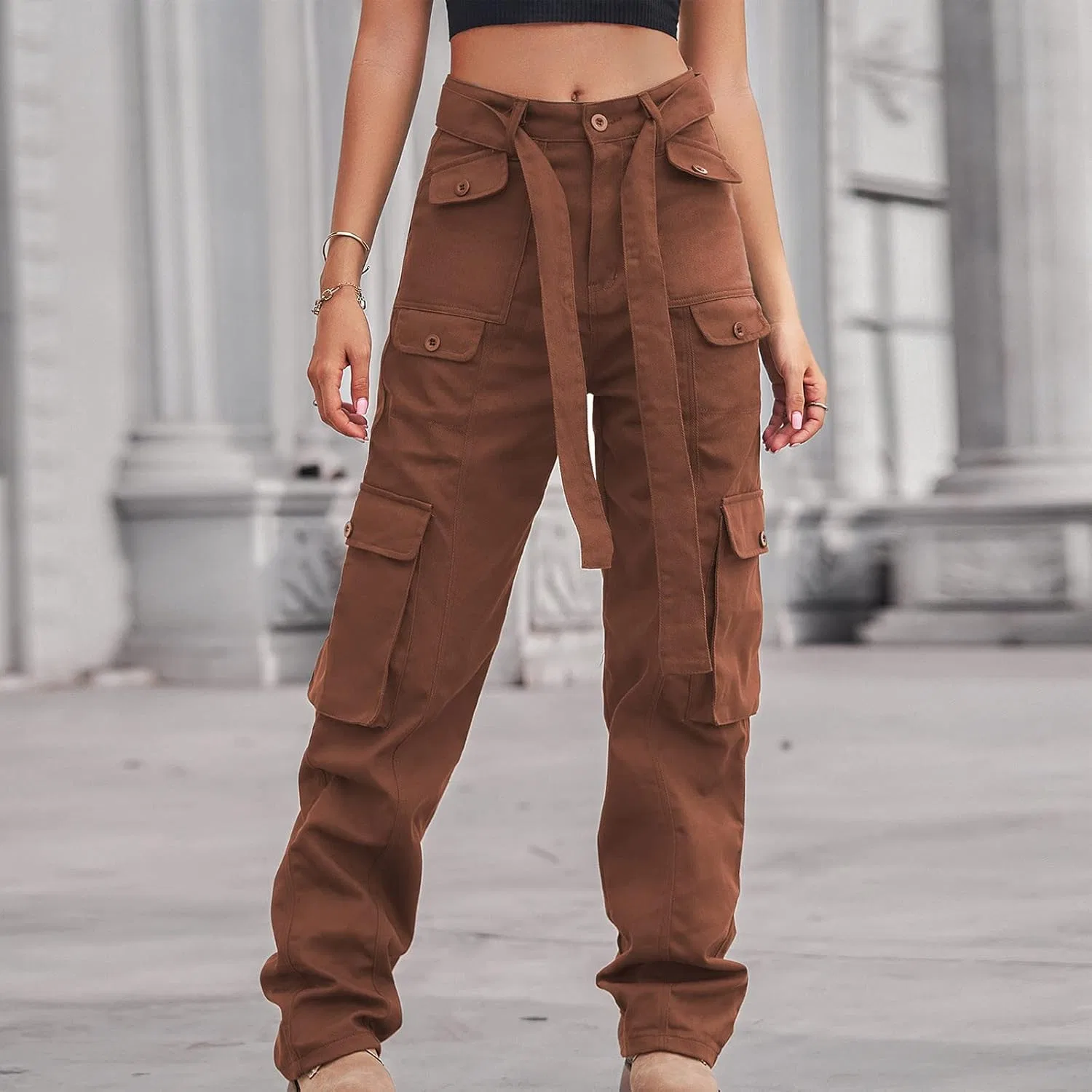 Парашютные штаны, Active Pants Коричневый — фото 2