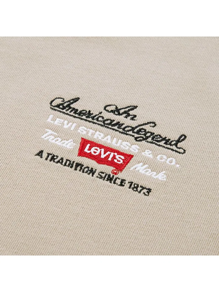 Лонгслив хлопковый Levi's Kids, бежевый — фото 3