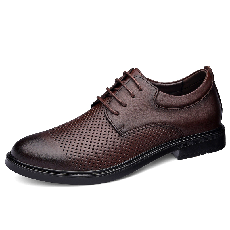 

King Jinmai Мужские повседневные туфли мужские низкие кройные коричневые, цвет Brown Cut-Out