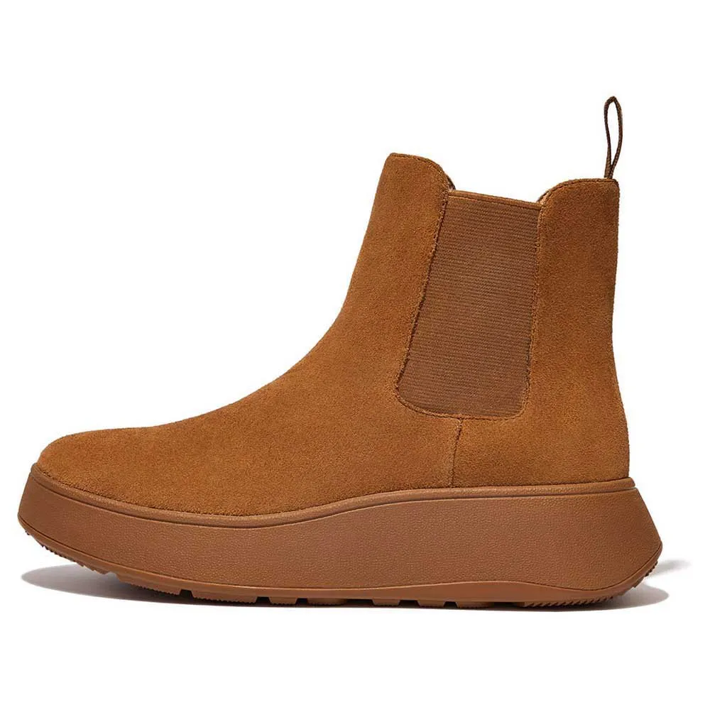 Ботинки Fitflop F-Mode Suede Flatform Chelsea, коричневый — фото 3