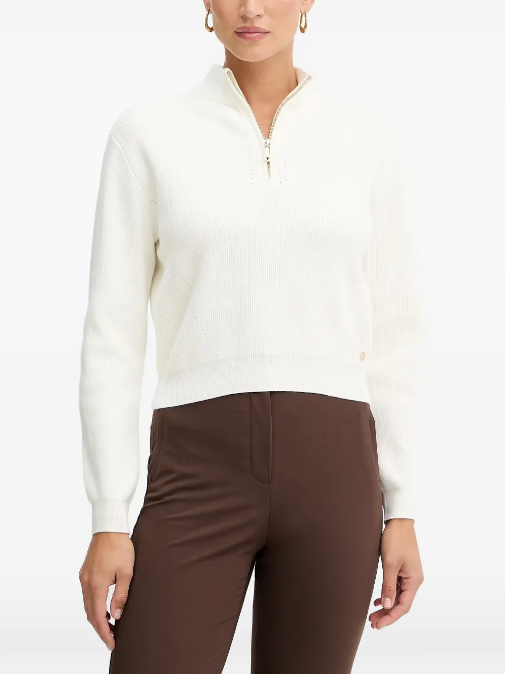 

Свитер на половинной молнии Guess Usa, белый